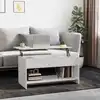 Image de Table Basse Blanc Brillant 102x50x52,5 Cm Bois D'ingénierie Vidaxl