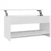 Image de Vidaxl table basse blanc brillant 102x50x52,5 cm bois d'ingénierie