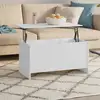 Image de Table Basse Blanc 102x55,5x52,5 Cm Bois D'ingénierie Vidaxl