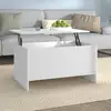Image de Table Basse Blanc 80x55,5x41,5 Cm Bois D'ingénierie Vidaxl