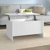 Image de vidaXL Table basse blanc 80x555x415 cm bois dingénierie 809674