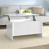 Image de Table Basse Blanc Brillant 80x55,5x41,5 Cm Bois D'ingénierie Vidaxl