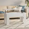 Image de Table Basse Blanc Brillant 101x49x52 Cm Bois D'ingénierie Vidaxl