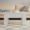 Image de Table Basse Blanc Brillant 79x49x41 Cm Bois D'ingénierie Vidaxl