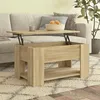 Image de vidaXL Table Basse Table de Salon Table dAppoint Meuble de Salle de Séjour Bout de Canapé Intérieur 79x49x41 cm Chêne 809713