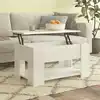 Image de Table Basse Blanc Brillant 79x49x41 Cm Bois D'ingénierie Vidaxl