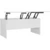 Image de Table Basse Blanc 102x50,5x46,5 Cm Bois D'ingénierie Vidaxl