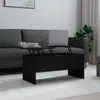 Image de Table Basse Noir 102x50,5x46,5 Cm Bois D'ingénierie Vidaxl