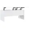 Image de Vidaxl table basse blanc brillant 102x50,5x46,5 cm bois d'ingénierie