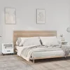 Image de Tables De Chevet 2 Pcs Blanc Bois D'ingénierie Vidaxl