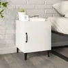 Image de Table De Chevet Blanc Brillant Bois D'ingénierie Vidaxl