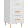 Image de Table De Chevet Blanc 40x40x66 Cm Bois D'ingénierie Vidaxl