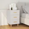 Image de vidaXL Table de chevet Blanc 40x40x66 cm Bois dingénierie 812078