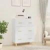 Image de Buffet Blanc 70x34x90 Cm Bois D'ingénierie Vidaxl
