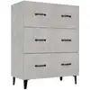 Image de Buffet Gris Béton 69,5x34x90 Cm Bois D'ingénierie Vidaxl