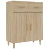 Image de Buffet Chêne Sonoma 69,5x34x89 Cm Bois D'ingénierie Vidaxl