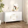 Image de vidaXL Buffet Armoire de Rangement Organisateur de Maison Meuble de Rangement Armoire de Salon Intérieur Blanc 100x36x60 cm 812510