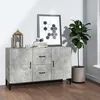 Image de vidaXL Buffet Gris béton 100x36x60 cm Bois dingénierie 812523