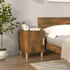 Image de Table De Chevet Chêne Fumé Bois D'ingénierie Vidaxl