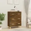 Image de Buffet Chêne Fumé 70x34x90 Cm Bois D'ingénierie Vidaxl