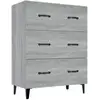 Image de Buffet Sonoma Gris 69,5x34x90 Cm Bois D'ingénierie Vidaxl