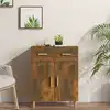Image de Buffet Chêne Fumé 69,5x34x89 Cm Bois D'ingénierie Vidaxl