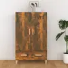 Image de Buffet Haut Chêne Fumé 70x31x115 Cm Bois D'ingénierie Vidaxl