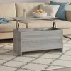 Image de vidaXL Table basse Sonoma gris 102x555x525 cm Bois dingénierie 819267
