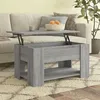 Image de vidaXL Table Basse Table dAppoint Bout de Canapé Meuble de Salon Salle de Séjour Intérieur Sonoma Gris 79x49x41 cm 819276