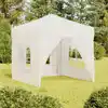 Image de Tente De Réception Pliable Avec Parois Crème 2x2 M Vidaxl