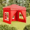 Image de Tente De Réception Pliable Avec Parois Rouge 2x2 M Vidaxl