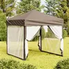 Image de Tente De Réception Pliable Avec Parois Taupe 2x2 M Vidaxl