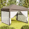 Image de Tente De Réception Pliable Avec Parois Taupe 3x3 M Vidaxl