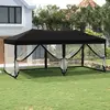 Image de Tente De Réception Pliable Avec Parois Noir 3x6 M Vidaxl