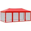Image de Tente De Réception Pliable Avec Parois Rouge 3x6 M Vidaxl
