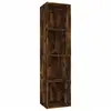Image de Bibliothèque/meuble Tv Chêne Fumé 36x30x143cm Bois D'ingénierie Vidaxl