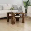Image de Table Basse Chêne Fumé 60x60x42 Cm Bois D'ingénierie Vidaxl