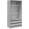 Image de Vidaxl garde-robe sonoma gris 100x50x200 cm bois d'ingénierie