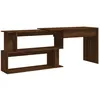 Image de Bureau D'angle Chêne Marron 200x50x76 Cm Bois D'ingénierie Vidaxl
