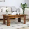 Image de Table Basse Chêne Fumé 100x60x42 Cm Bois D'ingénierie Vidaxl