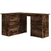 Image de Bureau D'angle Chêne Fumé 145x100x76 Cm Bois D'ingénierie Vidaxl