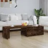 Image de Table Basse Chêne Fumé 150x50x35 Cm Bois D'ingénierie Vidaxl