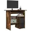 Image de Bureau Chêne Fumé 80x45x74 Cm Bois D'ingénierie Vidaxl
