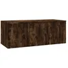 Image de Meuble Tv Chêne Fumé 80x34x30 Cm Bois D'ingénierie Vidaxl