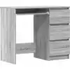 Image de Bureau Sonoma Gris 90x45x76 Cm Bois D'ingénierie Vidaxl