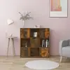 Image de Bibliothèque Chêne Fumé 90x30x90 Cm Bois D'ingénierie Vidaxl