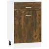 Image de Armoire À Tiroirs "lyon" Chêne Fumé 50 X 46 X 81,5 Cm Bois D'ingénierie Vidaxl