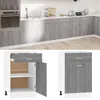 Image de vidaXL Armoire à tiroirs inférieure Lyon Gris Sonoma 50 x 46 x 815 cm Bois dingénierie 815574