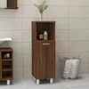 Image de Armoire De Bain Chêne Marron 30x30x95 Cm Bois D'ingénierie Vidaxl