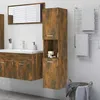 Image de 815639 vidaXL Armoire de bain Chêne fumé 30x30x130 cm Bois dingénierie